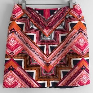 Merona ◉ Aztec Print Zipper Back Skirt